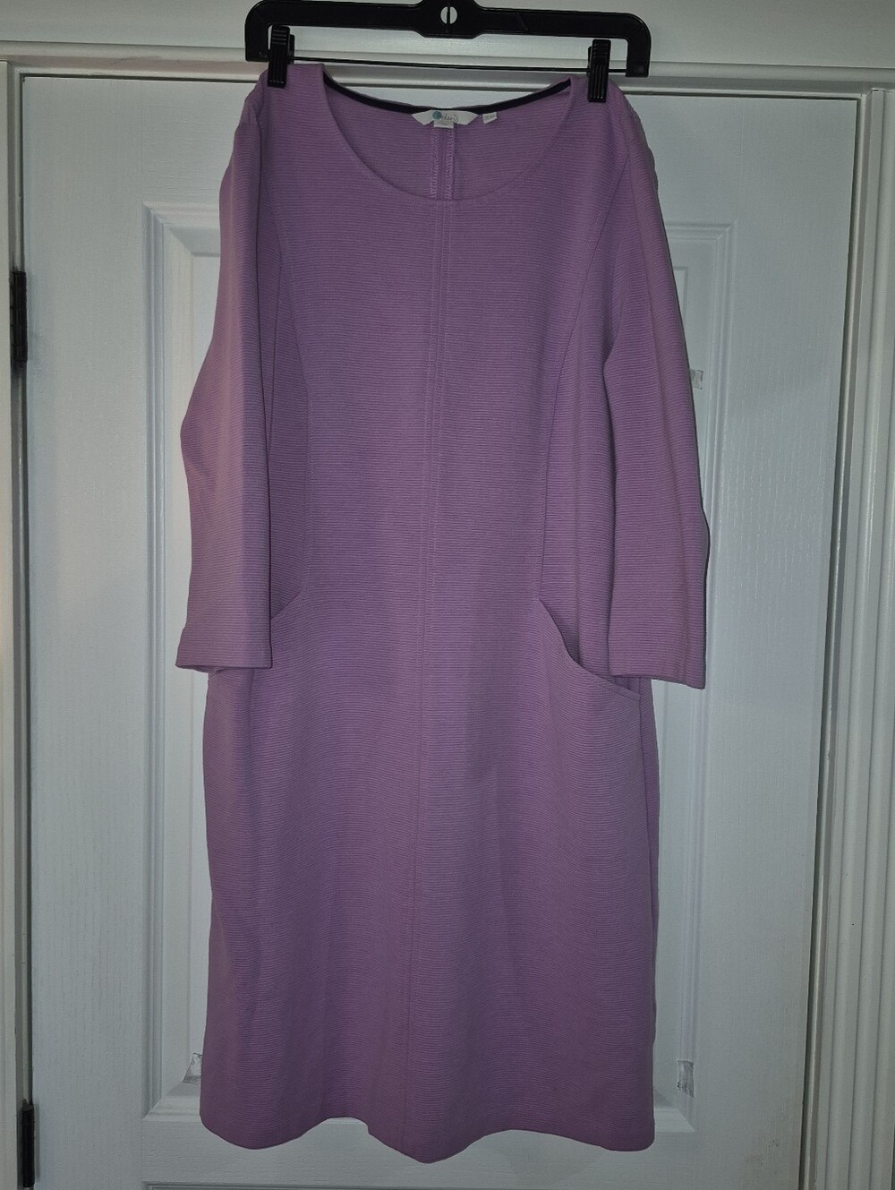 Boden Lilac Ribbed Shift Dress size 12 - Picture 8 of 8